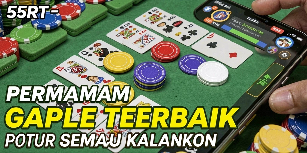 Tampilan gameplay seru dari Gaple di 55RT.