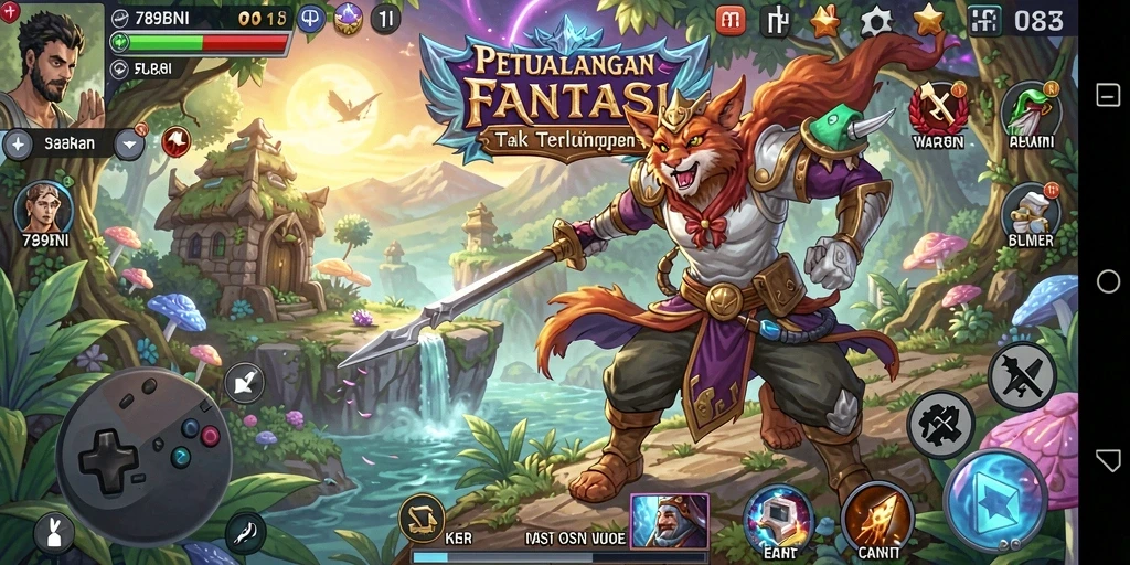 Tangkapan layar 789BNI menampilkan karakter beraksi dalam pertarungan seru.