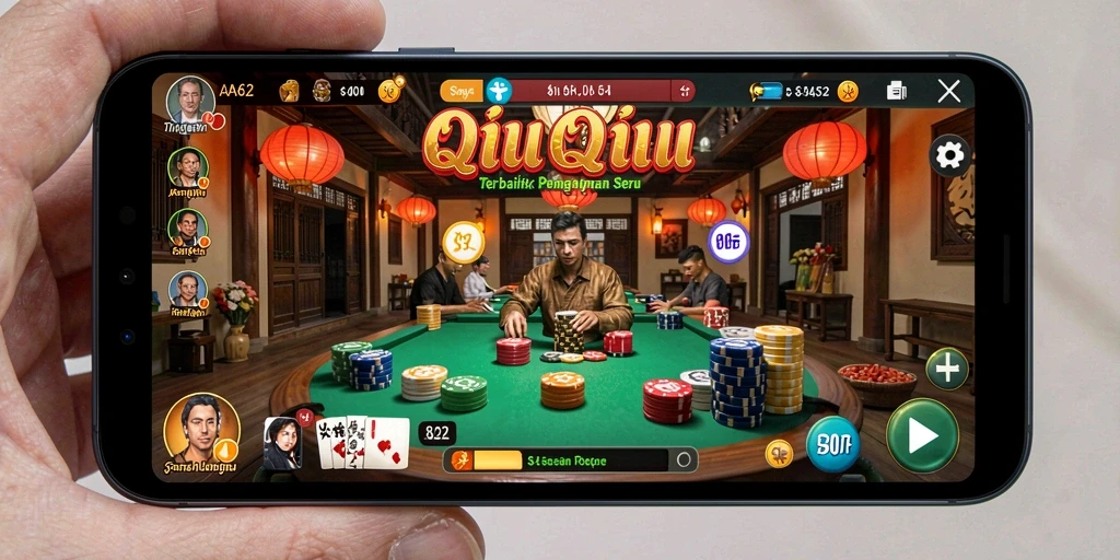 Screenshot gameplay QiuQiu menunjukkan aksi seru dan kompetitif.