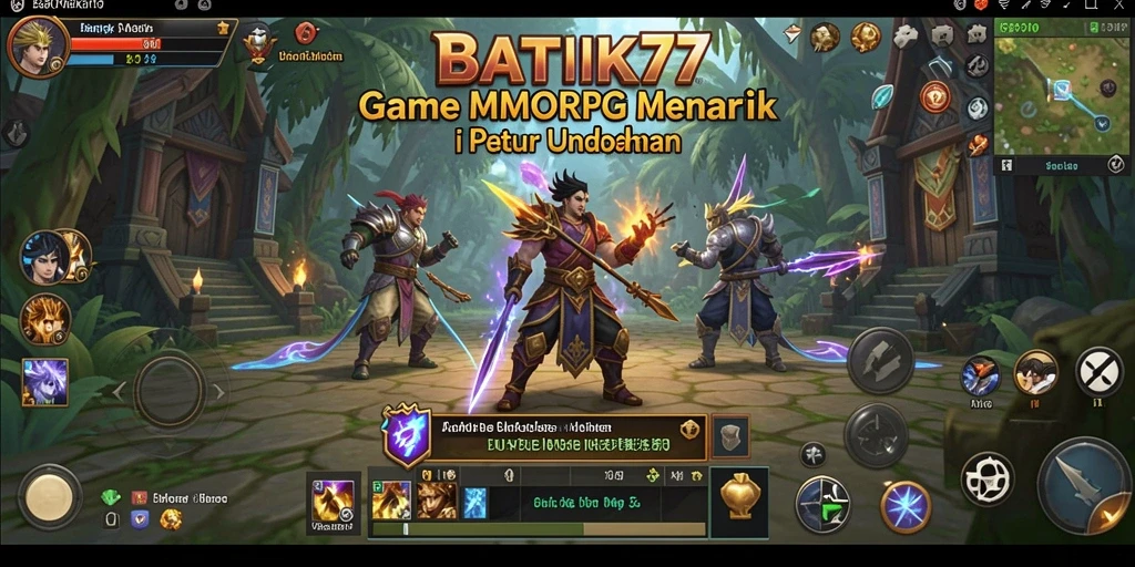 Screenshot utama game BATIK77 menampilkan aksi seru dalam petualangan MMORPG.