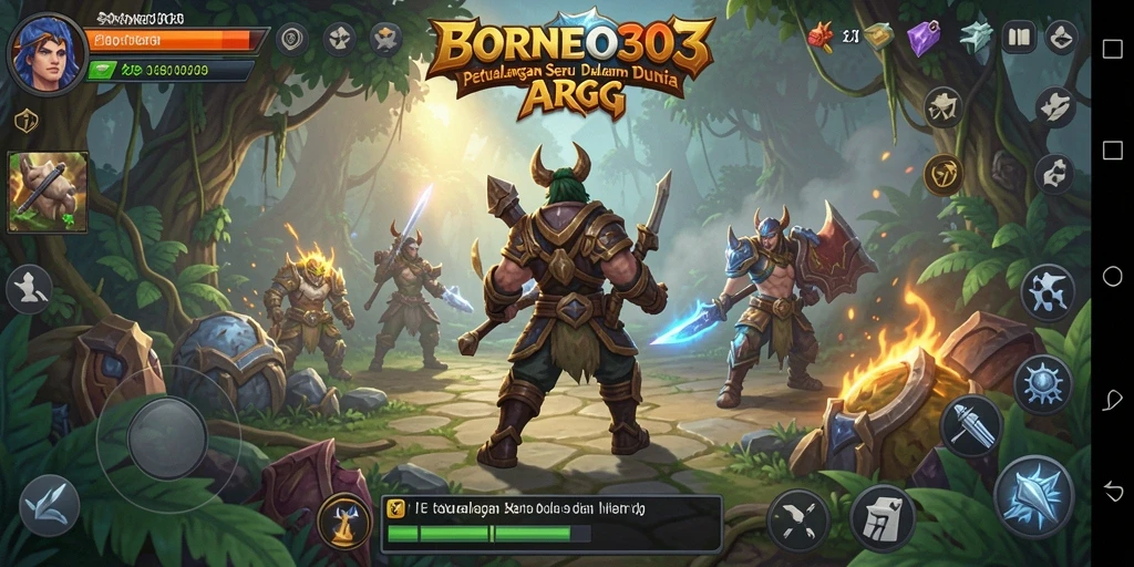 Tangkapan layar dari pertarungan epik dalam BORNEO303.