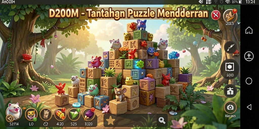 Tampilan gameplay yang menarik dan penuh warna dari D200M.