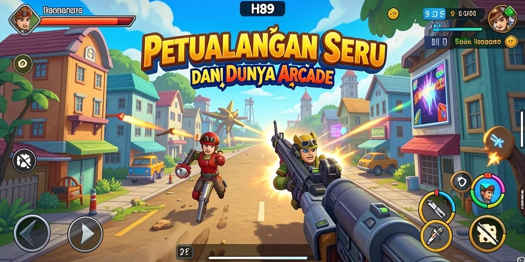 Screenshot H89 menampilkan aksi seru dalam permainan arcade.