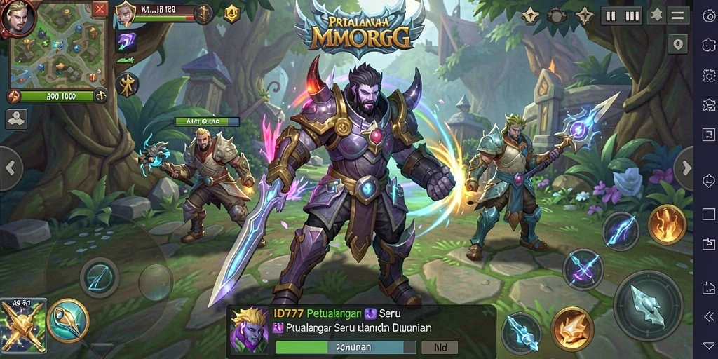 Tampilan menarik dari gameplay ID777 dengan petualangan seru MMORPG.