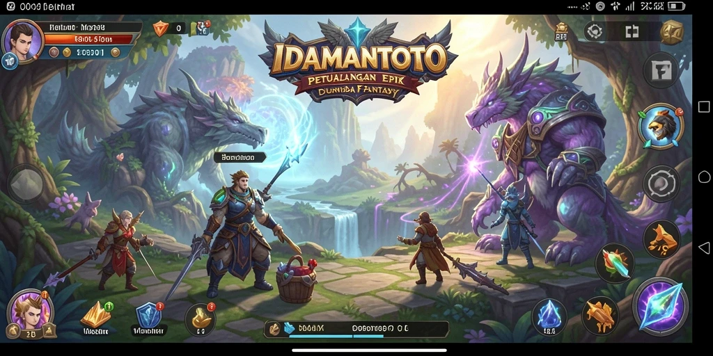 Menampilkan momen epic dalam pertempuran RPG IDAMANTOTO.