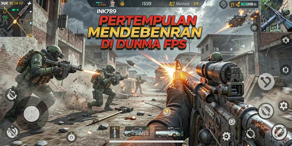 Tangkapan layar gameplay INK789 yang menunjukkan aksi pertempuran seru.