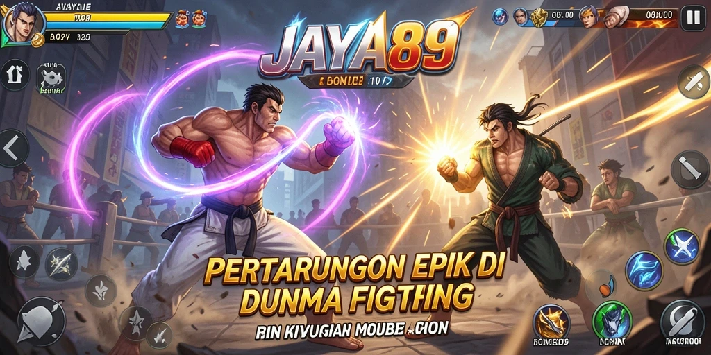 Tampilan menegangkan dari gameplay pertarungan JAYA89.