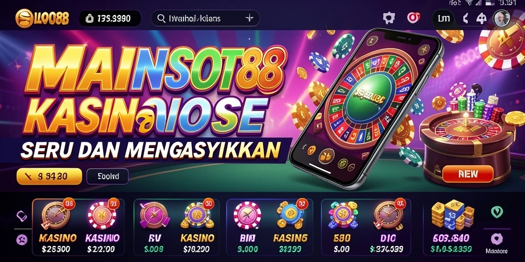 Tampilan screenshot utama MAINSLOT88 menampilkan gameplay kasino yang mendebarkan.