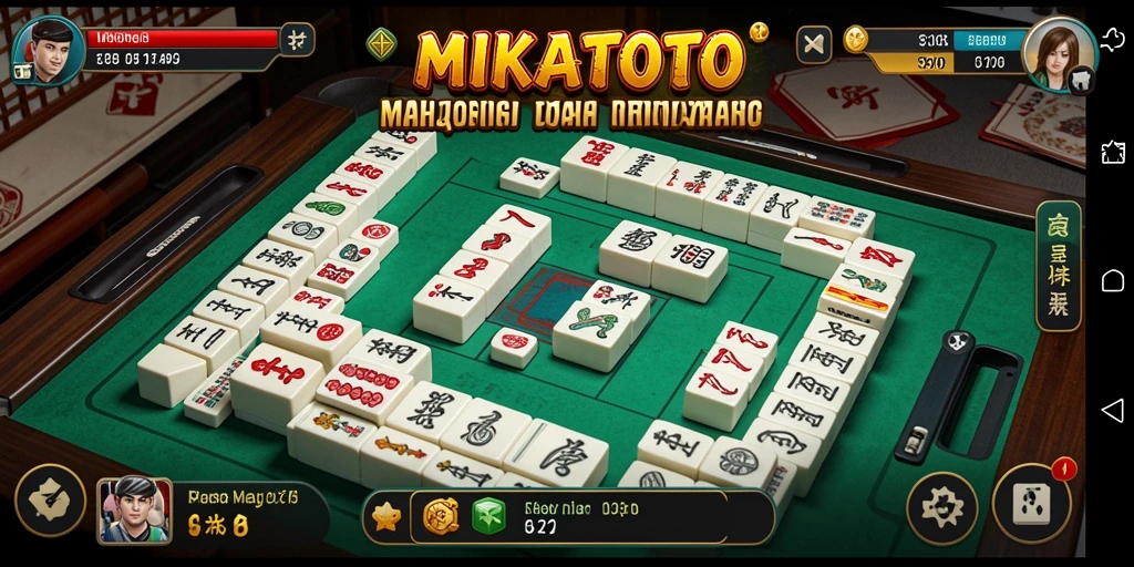Gameplay menarik MIKATOTO menampilkan ubin Mahjong yang berwarna-warni.