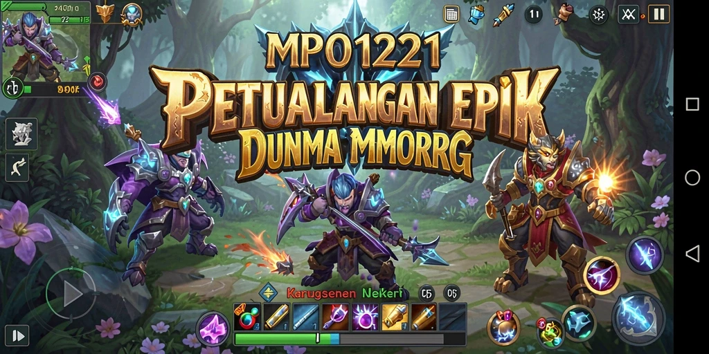 Tampilan gameplay MPO1221 yang menakjubkan dengan aksi MMORPG seru.