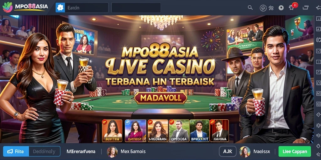 Gameplay Live Casino MPO88ASIA menampilkan dealer profesional dengan suasana kasino nyata.