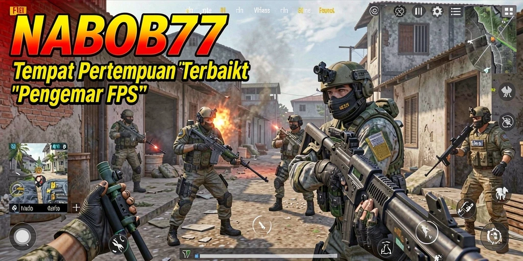 Screenshot gameplay NABOB77 menunjukkan aksi tembak-menembak yang mendebarkan.