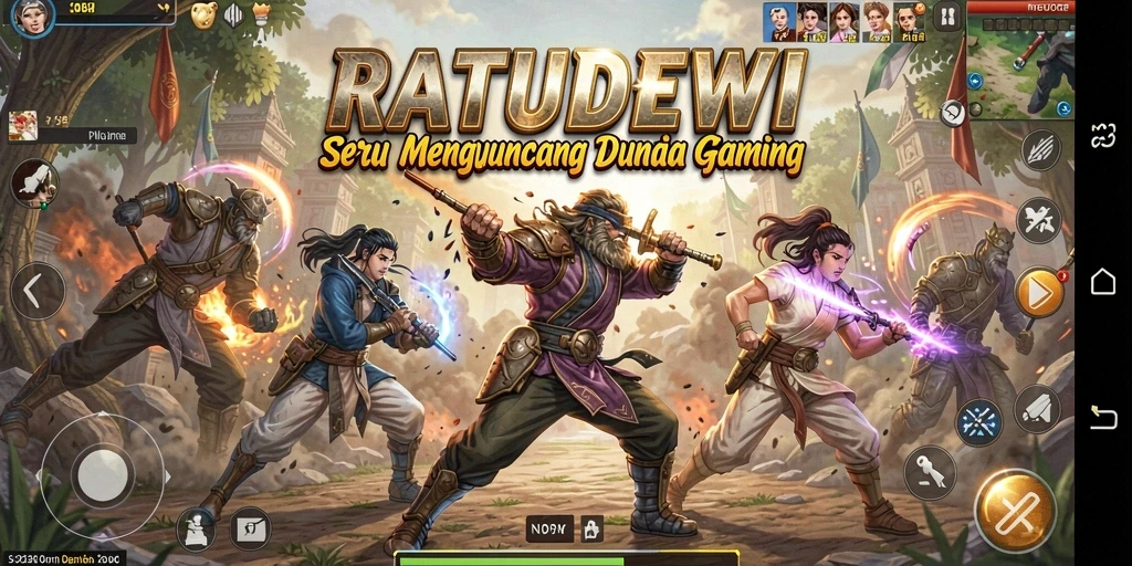 Tampilan gameplay <strong>RATUDEWI</strong> yang mendebarkan dalam misi tempur.