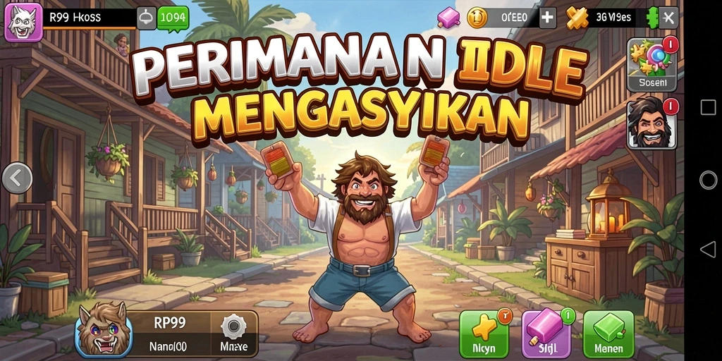 Tampilan gameplay RP99 dengan karakter yang berkembang.