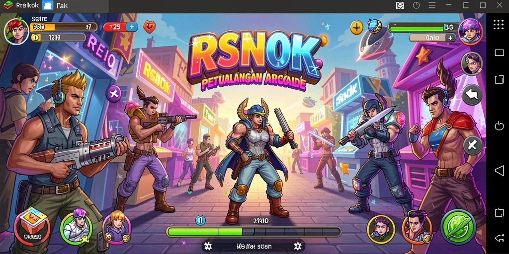 Screenshot gameplay RSNOK menunjukkan aksi seru dalam permainan Arcade.