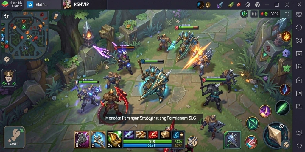 Tampilan screenshot RSNVIP menampilkan strategi dan pembangunan kerajaan yang kompleks.
