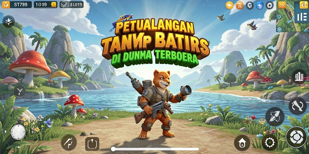 Tangkapan layar menampilkan aksi seru dalam dunia Open World ST789.