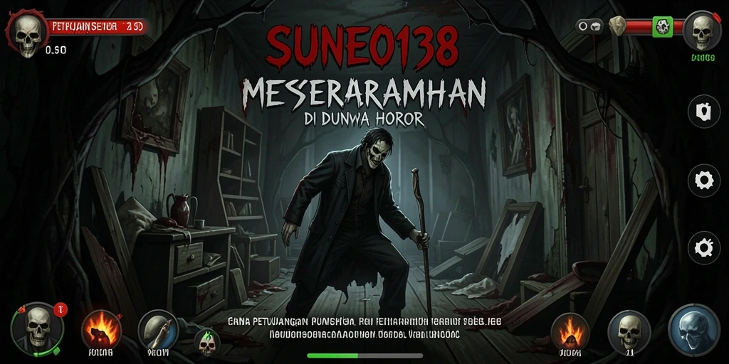 Screenshot gameplay menakutkan dari SUNEO138 dengan suasana angker.