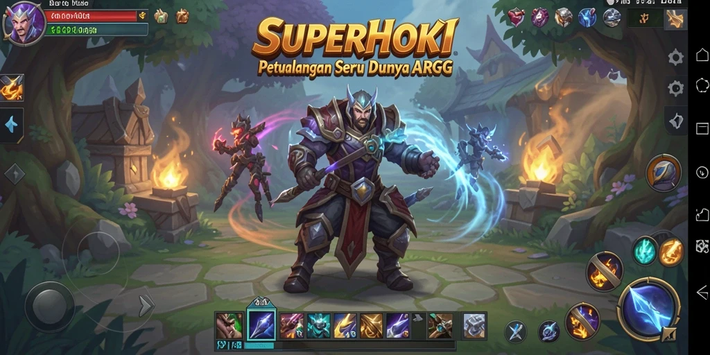 Screenshot SUPERHOKI menampilkan aksi pertempuran yang seru dalam dunia ARPG.