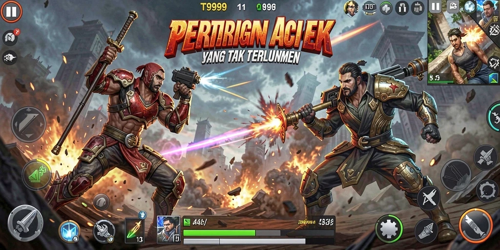 Tangkapan layar T9999 menampilkan momen aksi yang mendebarkan dalam gameplay.