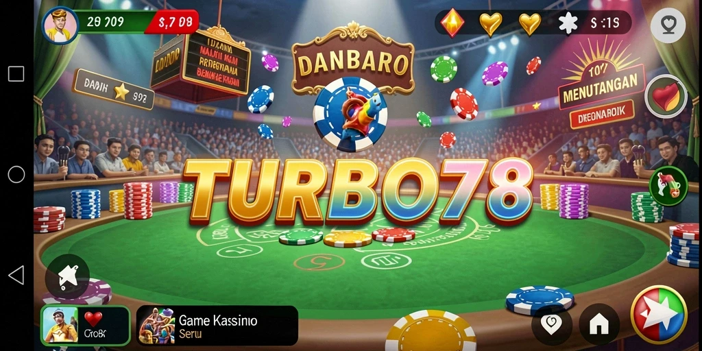 Screenshot gameplay TURBO78 menampilkan suasana Kasino yang menarik.