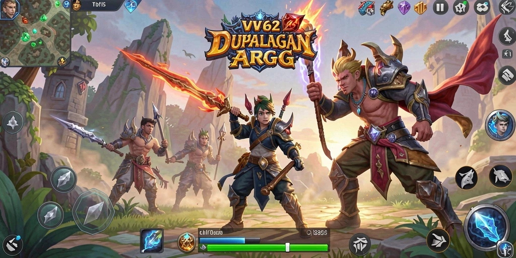 Tampilan permainan ARPG yang menegangkan dan penuh aksi.