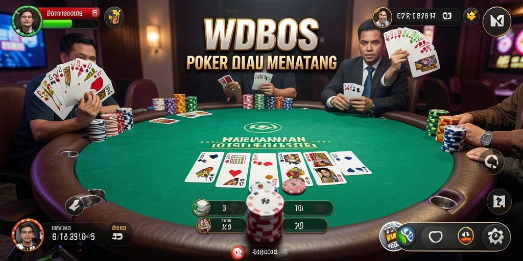 Tampilan langsung permainan Poker di WDBOS yang menegangkan.