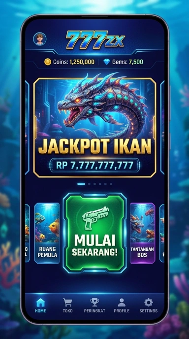 Screenshot aplikasi 777zx yang menampilkan fitur pembaruan aplikasi.